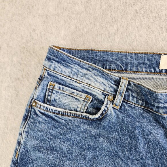 Current Elliott Jeans Womens 30 Blue High Rise Tapered Leg Whiskered Denim - Picture 4 of 9